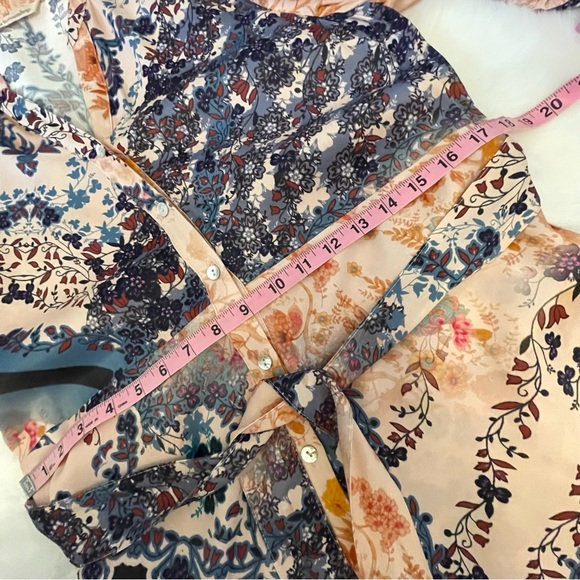 Soft Surroundings Nassau Floral Belted Patchwork Satin Maxi Dress - Picture 7 of 15